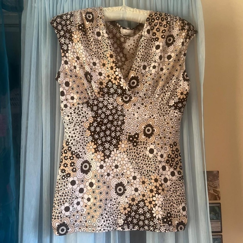 Y2K DOES 70s Patchwork Babydoll Top